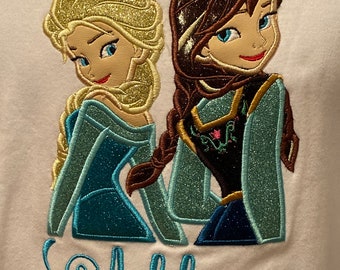 Elsa and anna shirt | Etsy