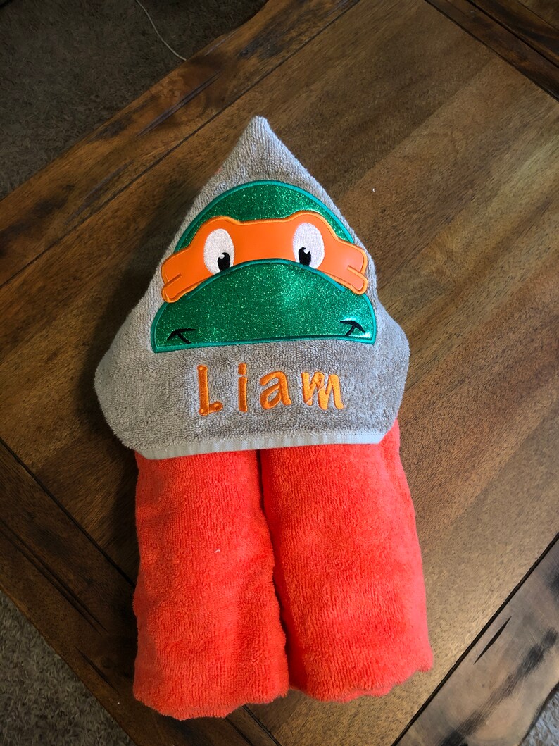 turtle hooded towel