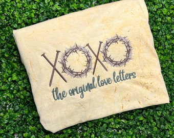 Embroidered Original Love Letters Adult Shirt/Embroidered Adult Shirt/Appliqué Adult Shirt/Religious Adult Shirt