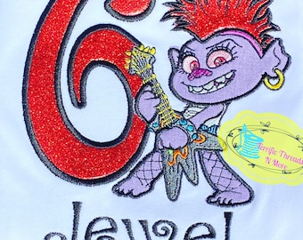 Trolls Queen Barb Birthday Shirt, Queen Barb Birthday Shirt For Girls, Glitter Trolls Barb Birthday Shirt, Personalized Queen Barb Shirt