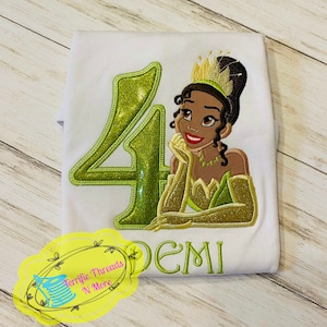 Tiana Princess of the Frog Girls Birthday Shirt, Princess Tiana Birthday Shirt, Girl Birthday Shirt, Princess and the Frog Shirt