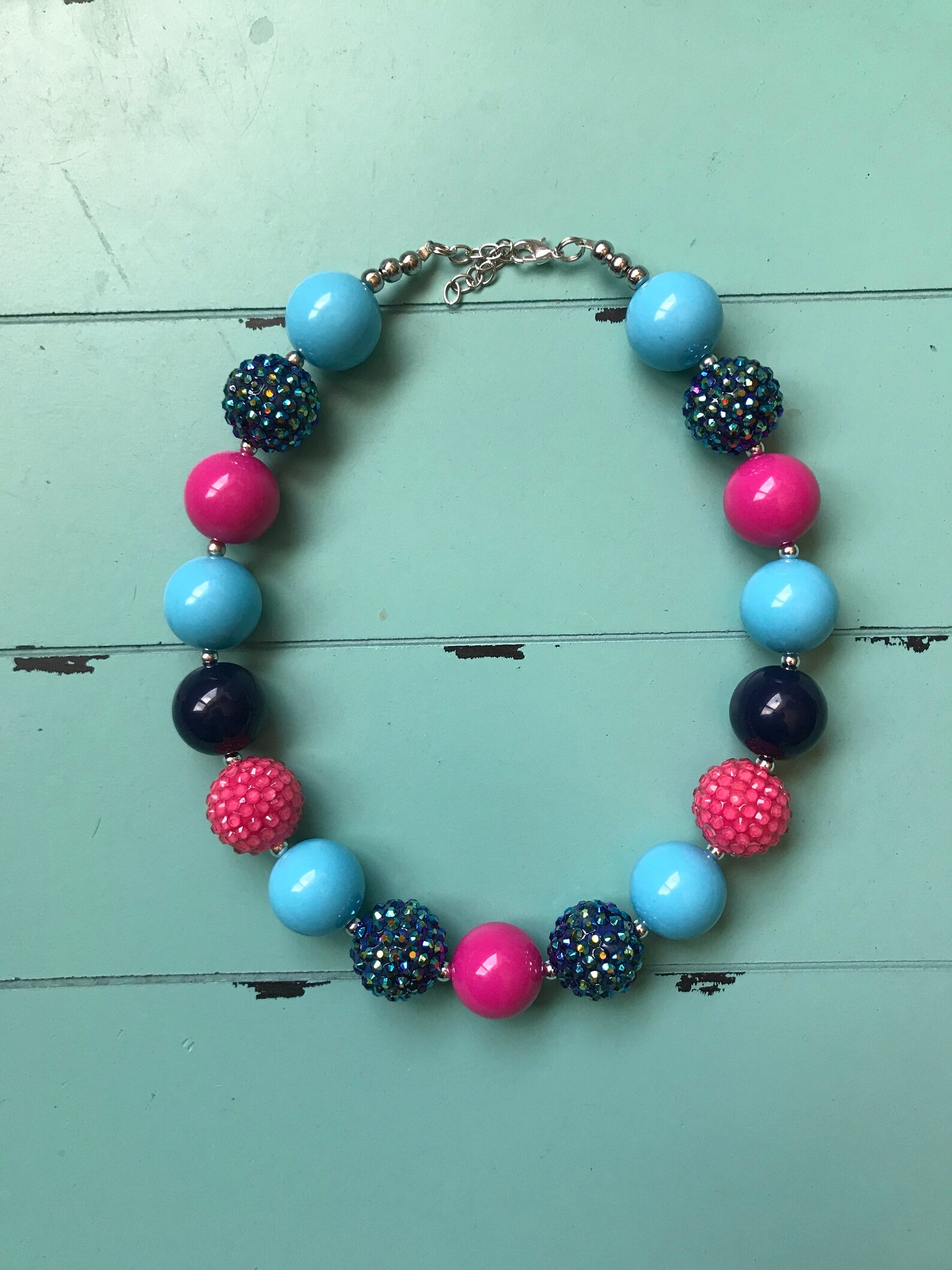 Bubblegum bead necklace chunky necklace photo prop necklace Etsy