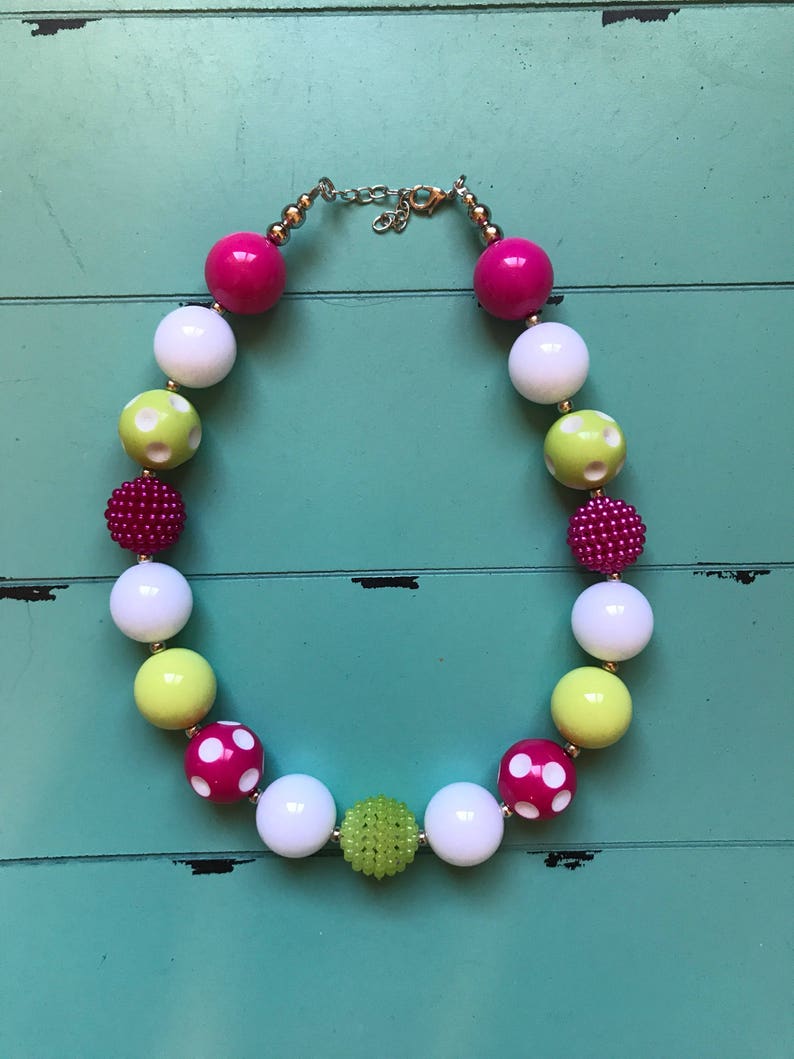 Chunky necklace Bubblegum bead necklace chunky bead necklace | Etsy