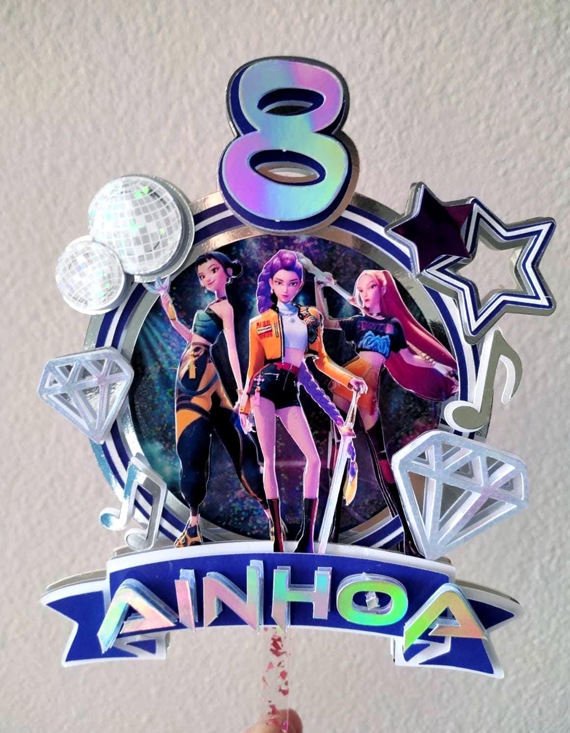 Décorations Anniversaire K-Pop Demon Hunters - 58 Pièces Ballons, Bannière, Cake Topper - Enfant