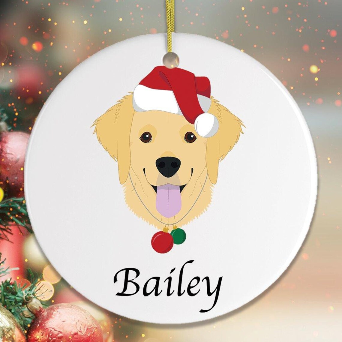 Personalized Dog Christmas Ornament Etsy UK