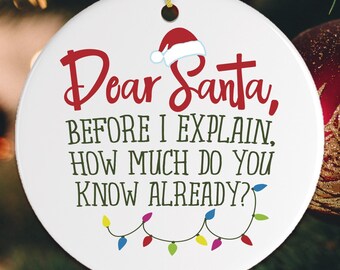 Dear Santa Quote | Etsy
