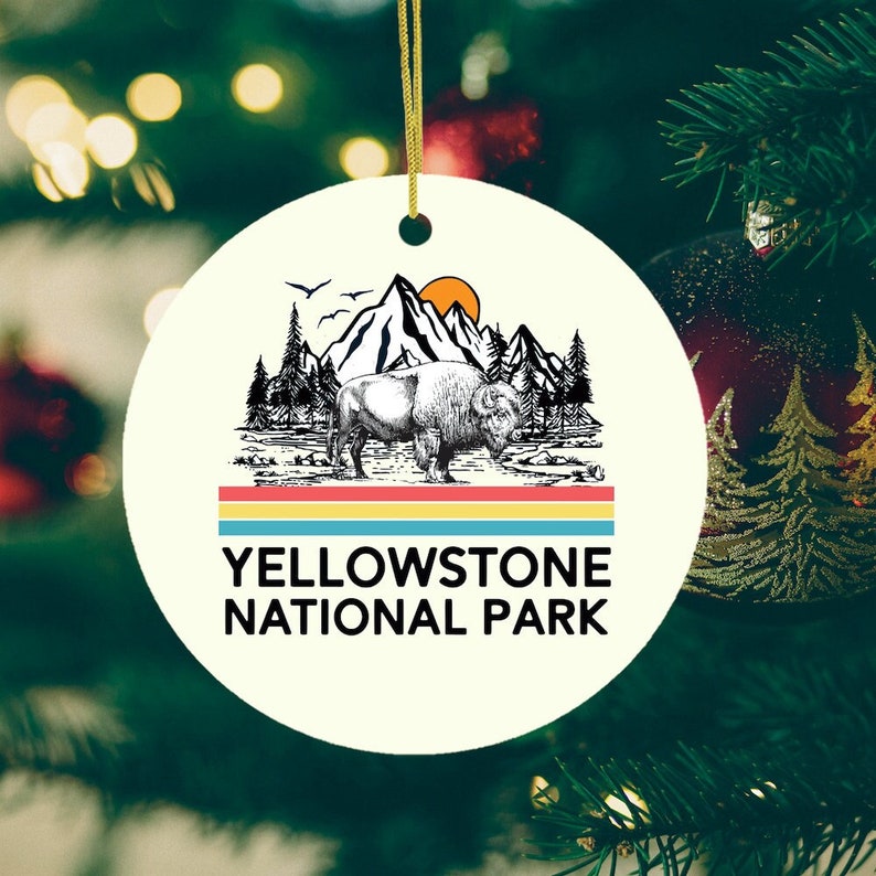 Vintage Yellowstone National Park Ornament Circle