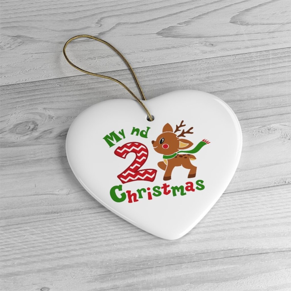 My 2nd Christmas Baby Fawn Ornament Etsy
