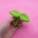 Plush Sprout Plant Clip - Cute Handmade Fleece Bean Sprout plant for Hair or Costume Fursuit Prop Plushie Accessory