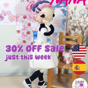 Anime Inspired Amigurumi Pattern nana | Japanese Anime Doll Tutorial – 25% OFF Sale just this week