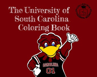 The University of South Carolina Coloring Book, Adult Coloring Book, Kid's Coloring Book, USC Fan Coloring Book