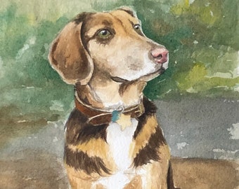 Custom Watercolor Pet Portrait, Pet Memorial, Pet Gift, New Pet Gift, Watercolor Pet Portrait