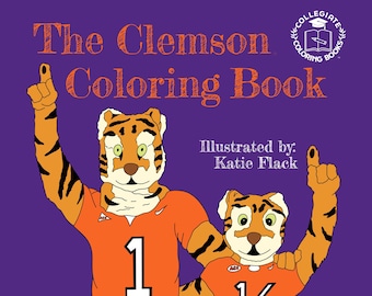 Le livre de coloriage de Clemson, livre de coloriage pour adultes, livre de coloriage pour enfants, livre de coloriage de fans de Clemson