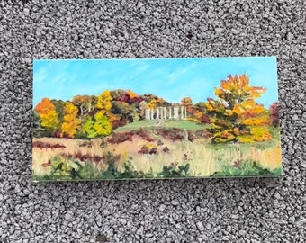 Original DC Arboretum Landscape Oil Painting, Autumn Landscape Painting, Fall Arboretum Oil Painting