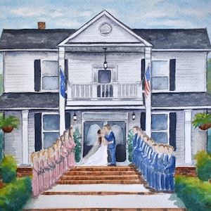 Custom Wedding Watercolor Painting, Anniversary Painting from Photo, Wedding Portrait, Custom Couple Portrait, Anniversary and Wedding Gift