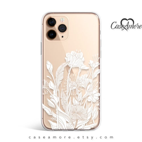 Flowers Floral, iPhone XS case, iPhone XS Max case, iPhone 11 case, iPhone 8 case, iPhone 8 Plus case, iPhone 7 case, Clear Galaxy S10 case
