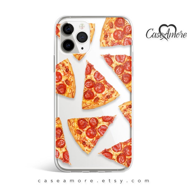 Pizza, iPhone 11 case, iPhone 11 Pro case, iPhone XS case, Pizza Slice, Clear iPhone case, Galaxy case, iPhone 7 Plus case, Galaxy S10 case
