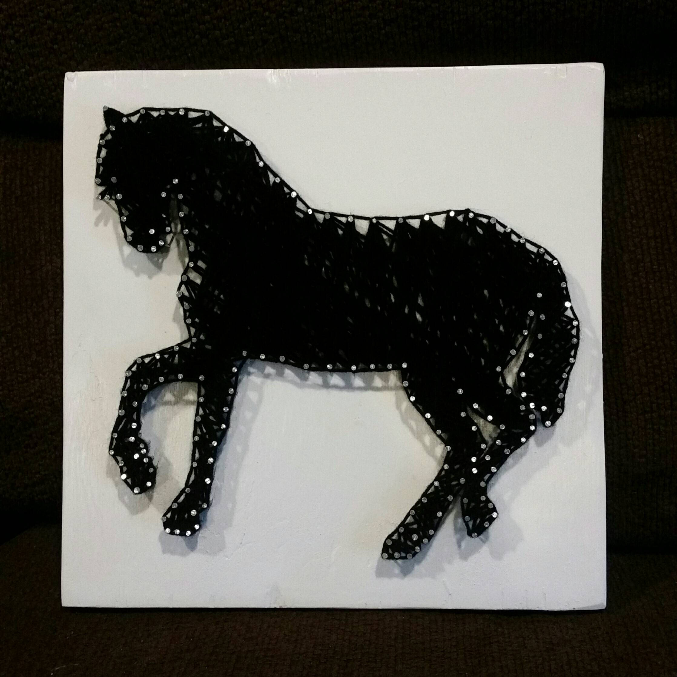 Handmade horse silhouette string art Etsy