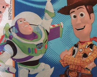 ~ Birthday Party Supplies Serviettes TOY STORY Buzz Lightyear LUNCH NAPKINS 16