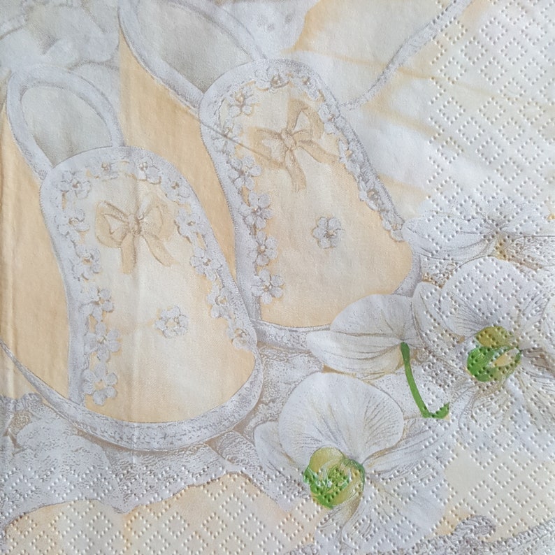 4 Single Vintage Table Paper Party Lunch Napkins Decoupage Decopatch Angels 3