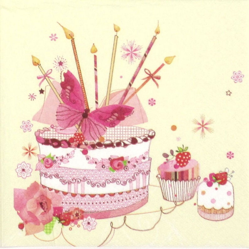 SWEET MUFFINS for Decoupage Party Craft 4 x Single Table Paper Napkins
