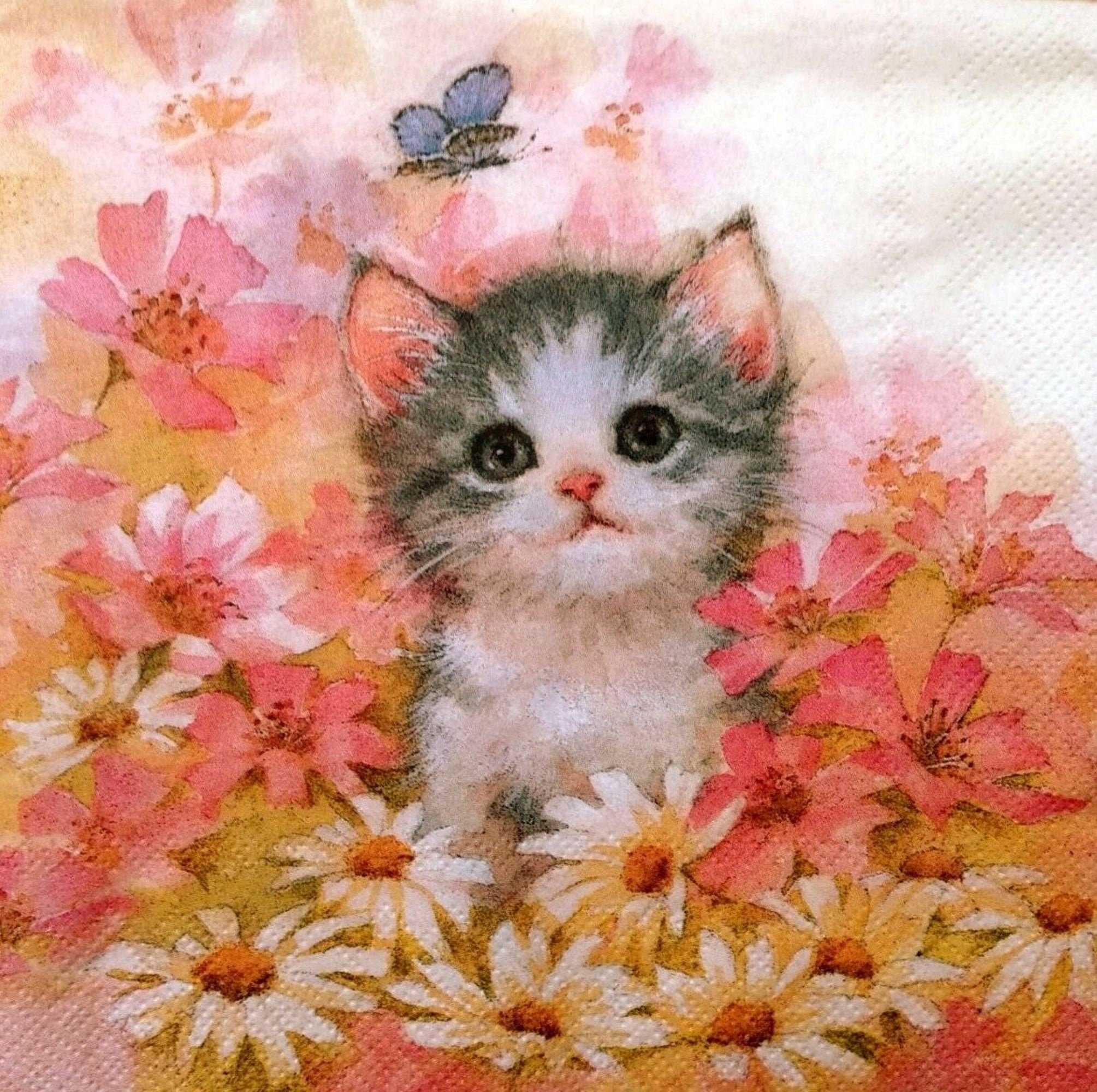 crafts Summer Meadow design scrapbooks 4 x paper napkins for decoupage