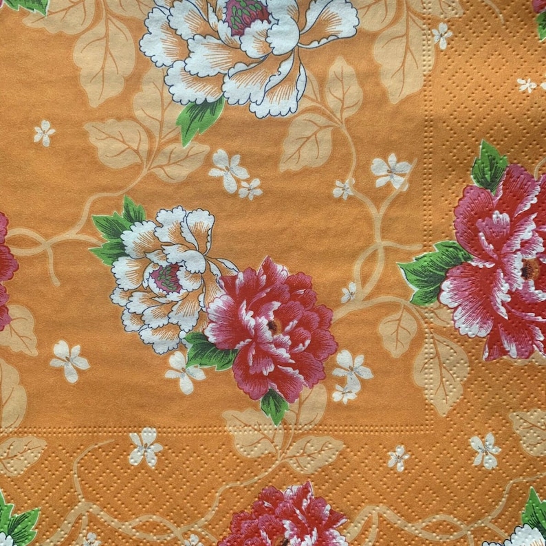 4x Paper Napkins for Decoupage Decopatch Craft Sagen Vase and Roses