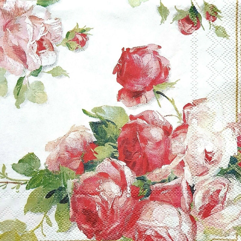 DECOUPAGE PARTY //CHRISTMAS DREAM CRAFT 4 x Vintage Table PAPER Napkins