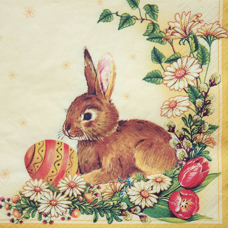 Knippapier 4 Lunch Paper Napkins for Decoupage Craft Vintage Napkin