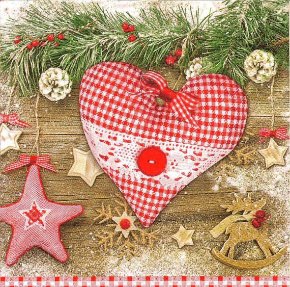 4 x Single Paper Table Napkin//33cm //3-Ply//Decoupage//Sweets//Lovehearts