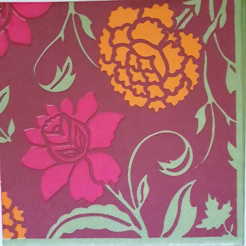KITCHEN DECOUPAGE 4 x Vintage Table PAPER NAPKINS craft HERBS
