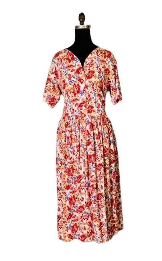 1980’s Eddie Bauer Cotton Floral Dress EVC