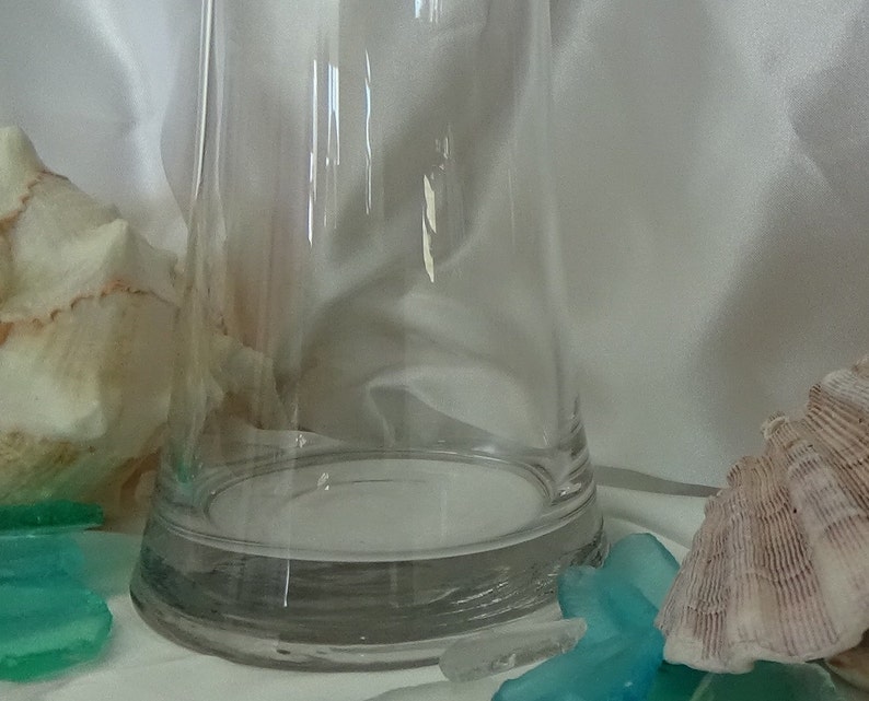 Tall Elegant Clear Hourglass Shaped Vase, Sand Ceremony Vase, Gift for