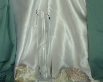 Tall Heavy Clear Glass Ausra Bud Vase Imported from Europe, Gift for Her, Wedding Gift, Wedding Centerpiece, Home Decoration, Hostess Gift