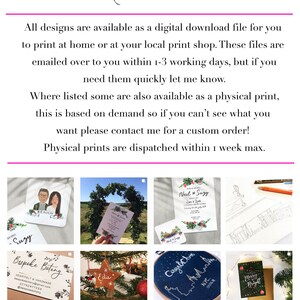 May include: A collage of images showcasing various designs, including illustrations, prints, and embroidery. The designs feature a variety of themes, such as wedding invitations, Christmas ornaments, and personalized illustrations. The text "PRINTS ILLUSTRATION CUSTOMS" is displayed at the bottom of the image.