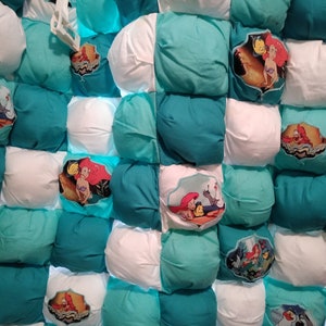 Gemacht auf Bestellung Ariel Schönheit und Tier Meerjungfrau Blase Quilt Baby Quilt, Babydecke, Baby Beddinf, Krippe-Set, Disney, Quilt