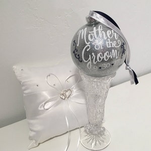 Mother of the Groom, Personalized Ornament, Gold, Silver, or White image 2