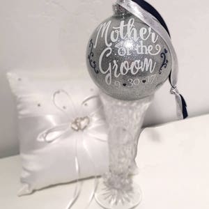 Mother of the Groom, Personalized Ornament, Gold, Silver, or White image 3