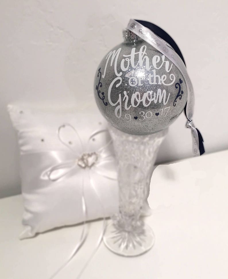 Mother of the Groom, Personalized Ornament, Gold, Silver, or White image 3