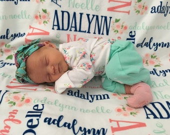 personalized baby blanket etsy