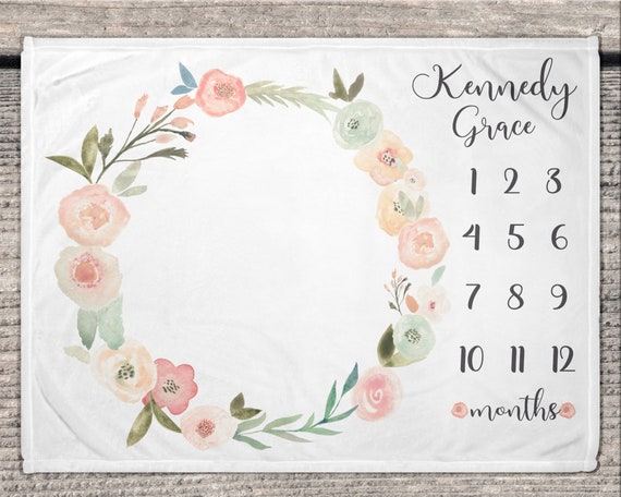 etsy milestone blanket