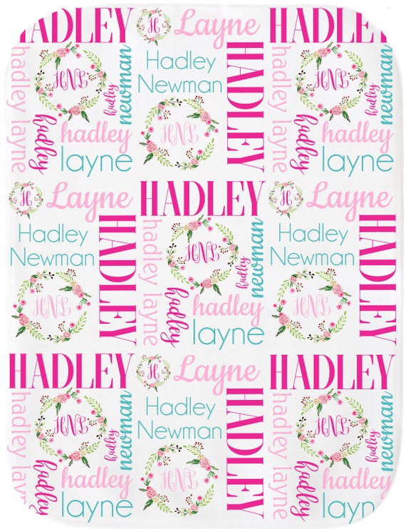 Personalized Baby Blanket Baby Name Blanket Take Home Etsy