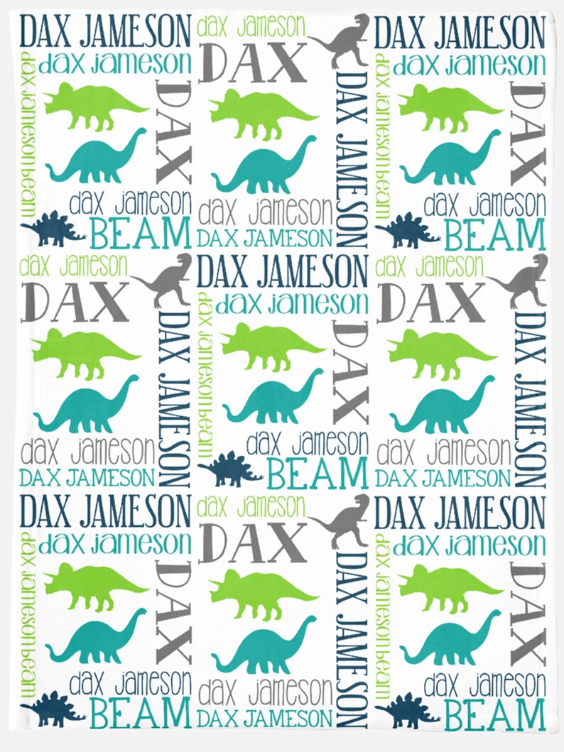 Personalized Baby Blanket Dinosaur Baby Blanket Dinosaur Etsy