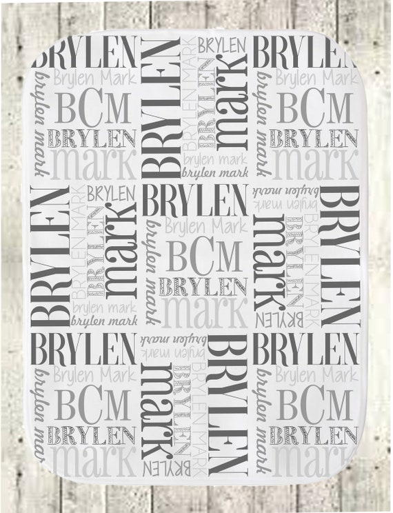 Personalized Monogrammed Baby Blanket for Boys ~ Embroidered baby boy blanket~