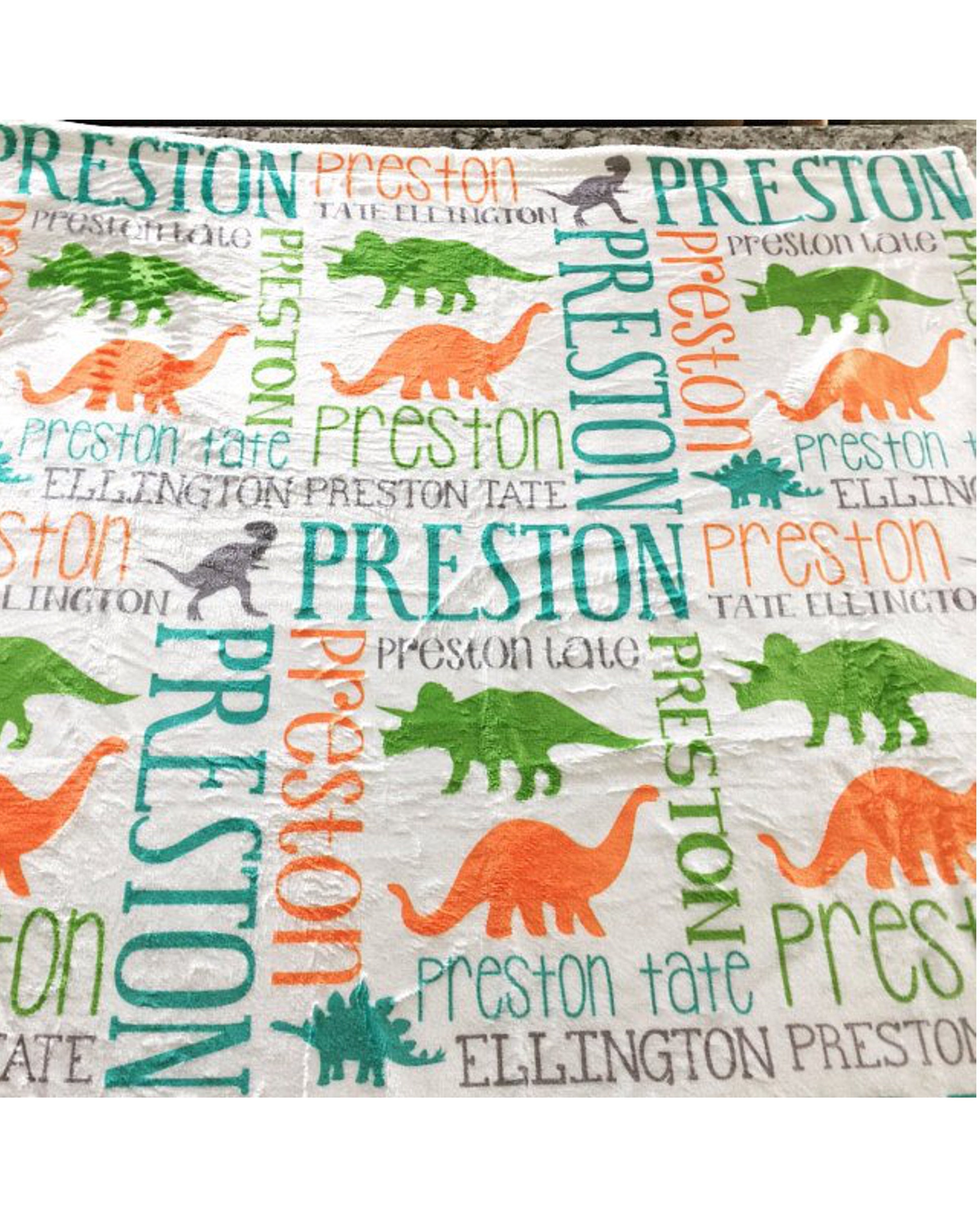Personalized Baby Blanket Dinosaur Baby Blanket Dinosaur Etsy