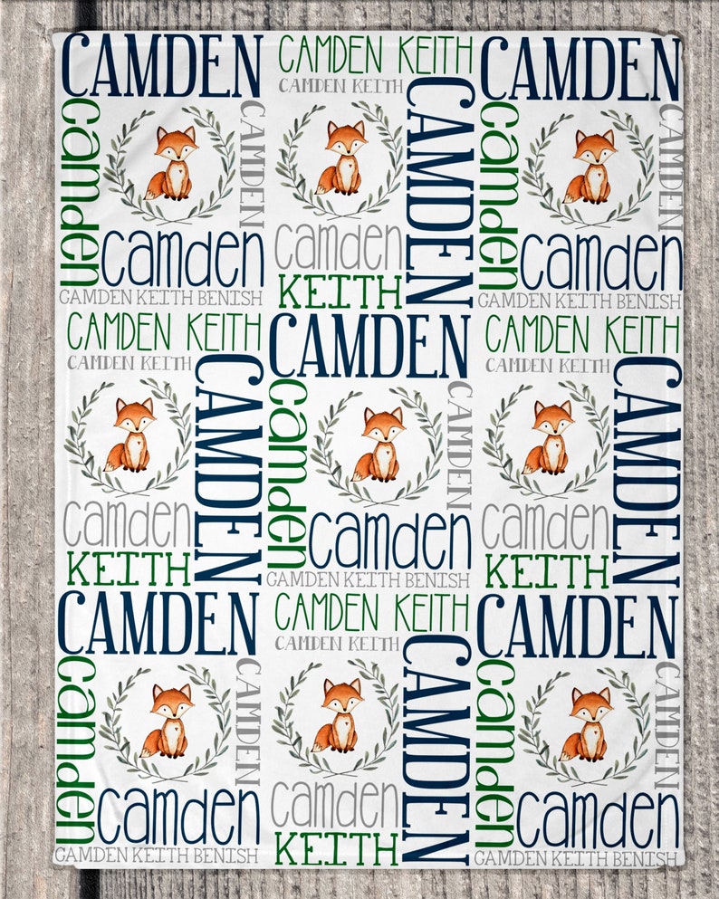 woodland baby blanket