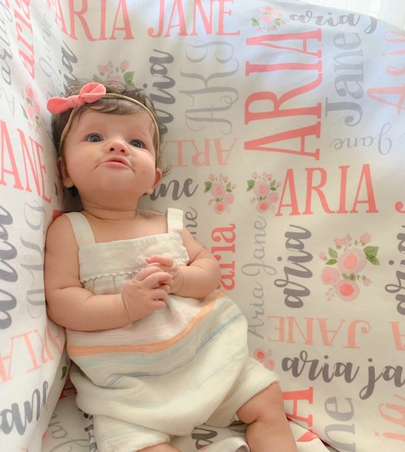 etsy baby name blanket