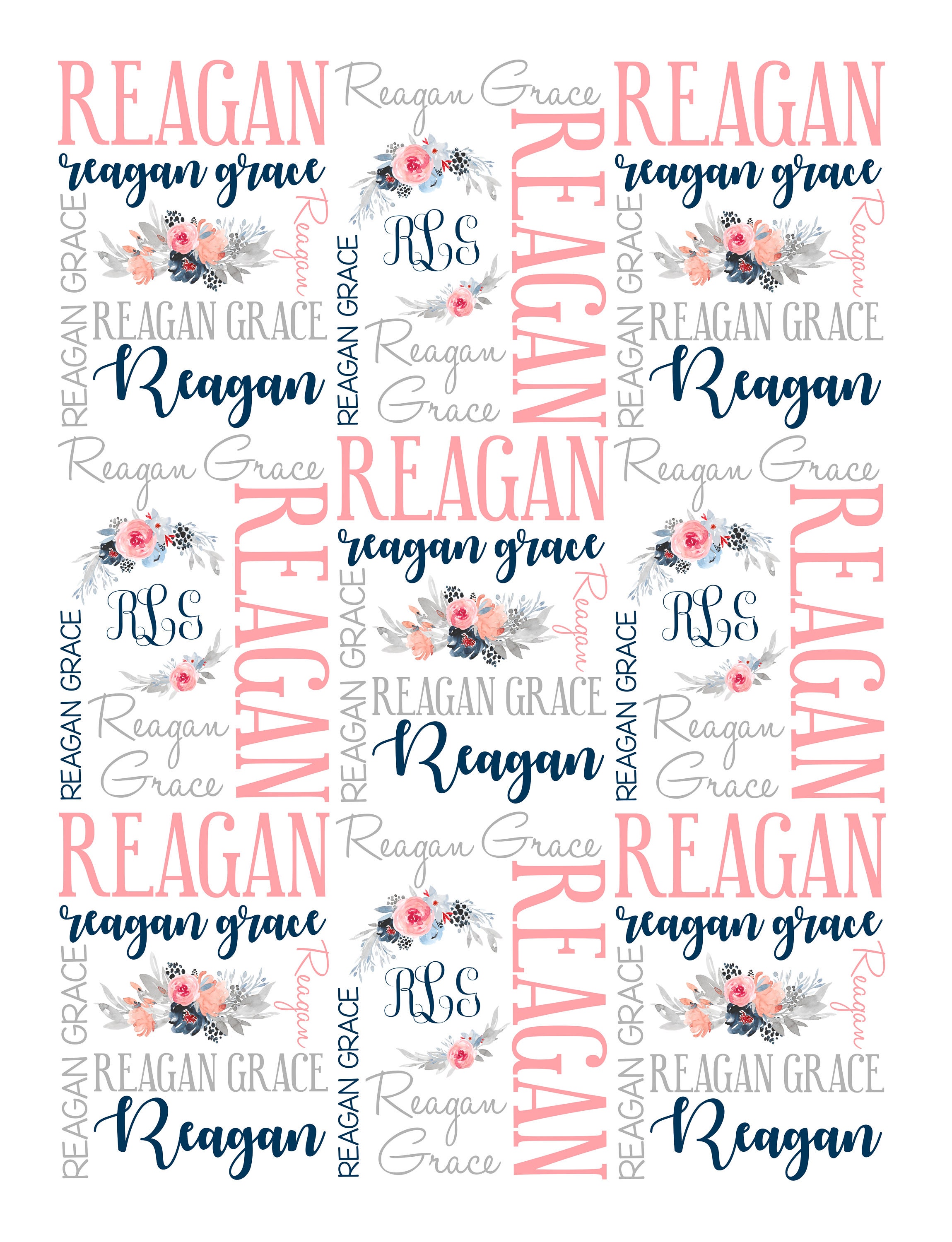 Personalized Baby Blanket, Baby Girl, Baby Name Blanket, Hospital Tak…