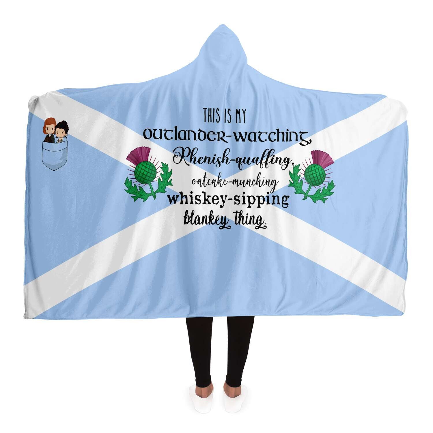 Outlander Hooded Blanket Premium Outlander Gifts Outlander Etsy