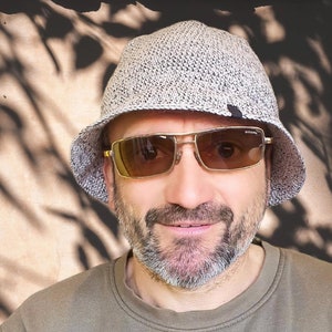 Bucket Hat Men Women | Unisex Wool Hat | Lightweight Foldable Hat | Handmade Crochet Hat | Easy to Pack Travel Hat